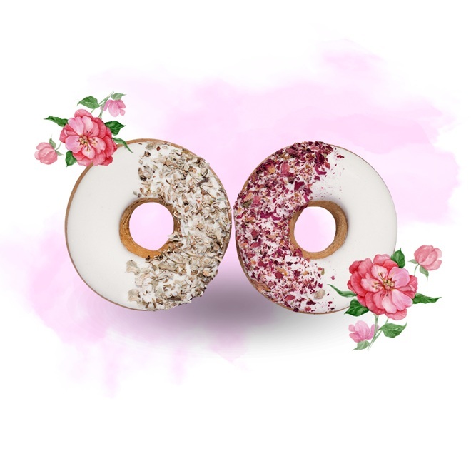BISCOTTI GLASSATI DONUTS ROSA + MUSCHIO ISLANDESE CANDY HORSE  